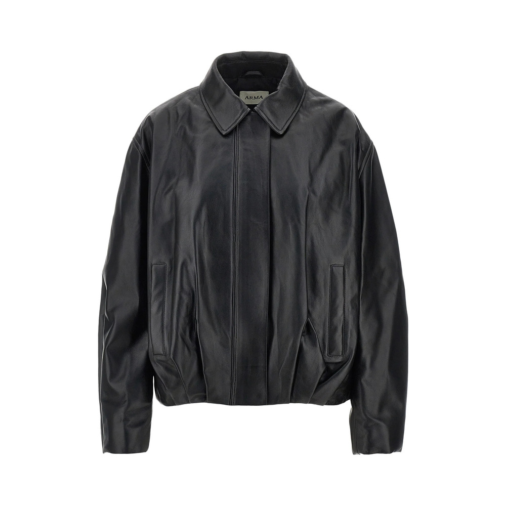 Arma Melis Leather Aviator Jacket